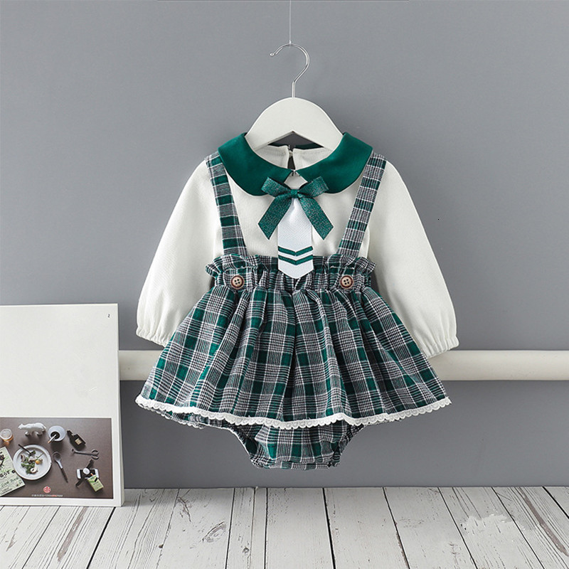 2021 New Spring Infant Baby Girls Clothes Sets 2pcs Long Sleeve Peter Pan Collar Tops+plaid Strap Newborn Clothing 0-24 Months Eo06, Green
2021 New Spring Infant Baby Girls Clothes Sets 2pcs Long Sleeve Peter Pan Collar Tops+plaid Strap Newborn Clothing 0-24 Months Eo06, Green