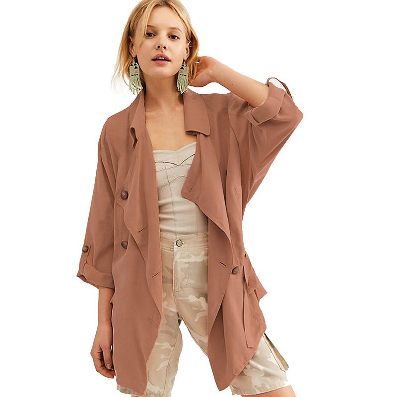 Streetwear Women Lapel Long Sleeve thin khaki Trench Coat women Autumn Winter Turn Down Elegant Lace Up Single Breasted Overcoat, Green
Streetwear Women Lapel Long Sleeve thin khaki Trench Coat women Autumn Winter Turn Down Elegant Lace Up Single Breasted Overcoat, Green