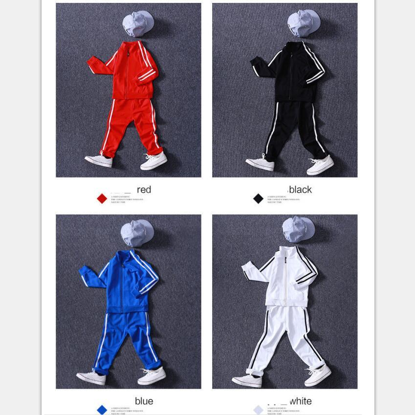 New Arrival Boys Clothing Sets Spring High Quality Children's Pure Color Sports Suit Teenage Girl School Uniforms 6-15YearsX1019