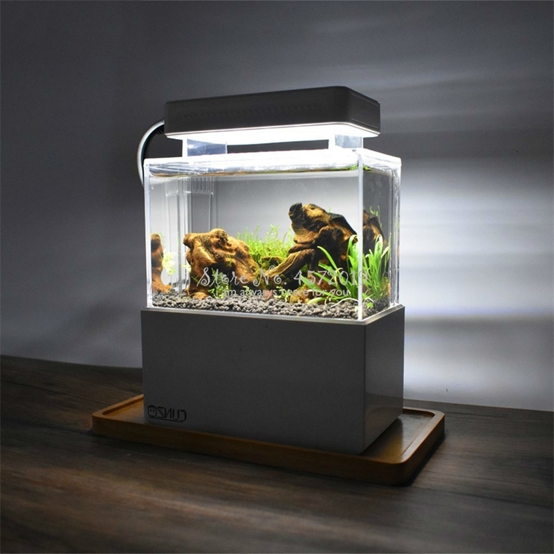 Upgraded Plastic Tank LED Light Desktop Fish Bowl with Water Filtration Quiet Air Pump Mini Aquarium Y200922
Upgraded Plastic Tank LED Light Desktop Fish Bowl with Water Filtration Quiet Air Pump Mini Aquarium Y200922