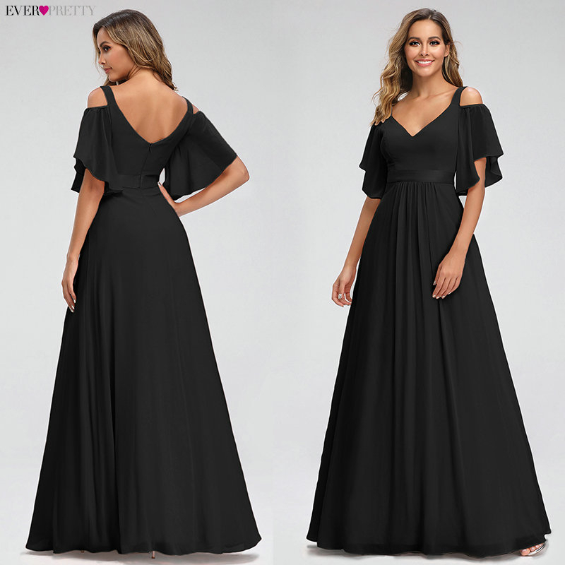 Ever Pretty Elegant Pink Evening Dresses Long A-Line Off The Shoulder V-Neck Sexy Formal Party Gowns EP07871PK Abendkleider 201114