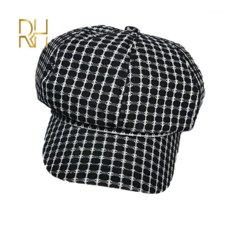 Women Newsboy Cap Autumn Spring Black White Hats For Men Women Vintage Plaid Cotton Octagonal Cap Female Boina RH1
Women Newsboy Cap Autumn Spring Black White Hats For Men Women Vintage Plaid Cotton Octagonal Cap Female Boina RH1