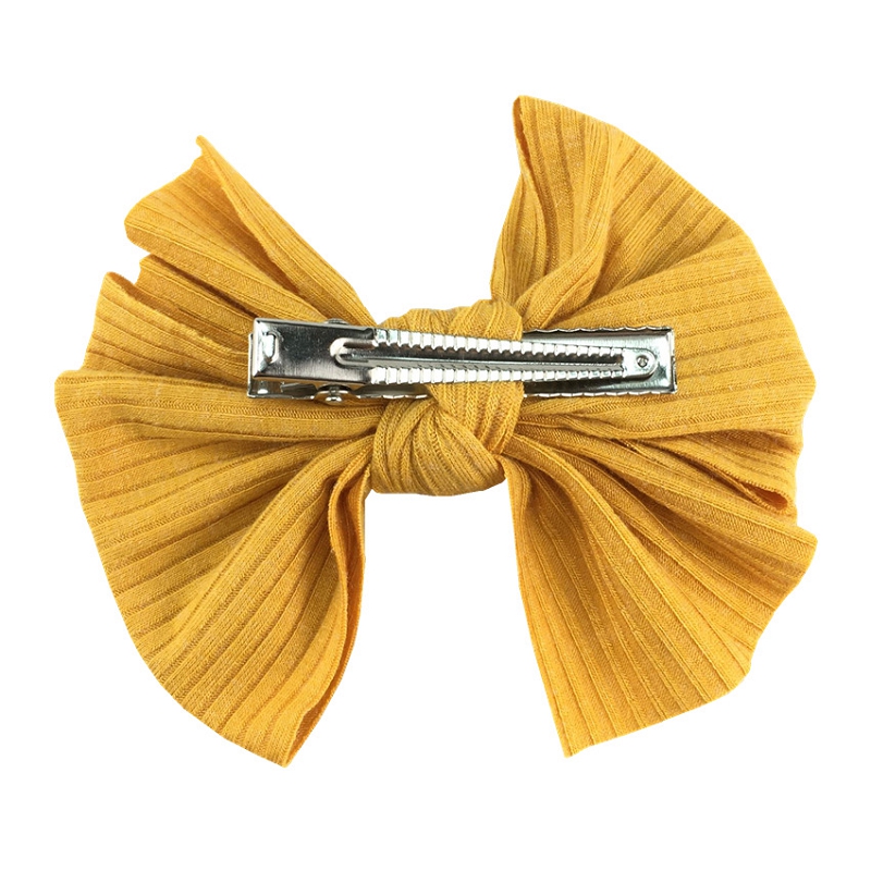 Ins 4 Inch Soft Bows Girls Hair Clips Handwork Bowknot Baby Solid Bow Hair Clips Girls Barrettes Kids Bb Clip Hair Accessories M2858