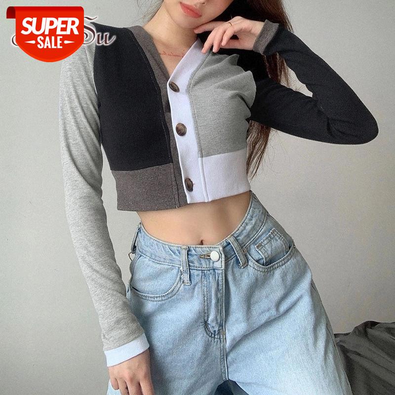 ArtSu Patchwork Knitted Casual Crop Top Tshirt Cardigan Women Button Autumn Long Sleeve V Neck Tee Shirt Ladies Fashion TS52391 #nF8k, White
ArtSu Patchwork Knitted Casual Crop Top Tshirt Cardigan Women Button Autumn Long Sleeve V Neck Tee Shirt Ladies Fashion TS52391 #nF8k, White
