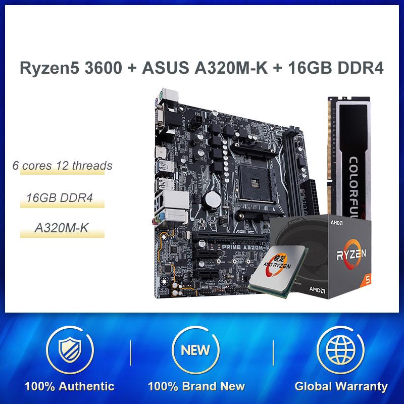 AMD Ryzen R5 2600 3500X Boxed CPU ASUS A320M-K Motherboard Game Set 3600 ASUS PRIME A320M-K Motherboard With 16G DDR4 RAM
AMD Ryzen R5 2600 3500X Boxed CPU ASUS A320M-K Motherboard Game Set 3600 ASUS PRIME A320M-K Motherboard With 16G DDR4 RAM