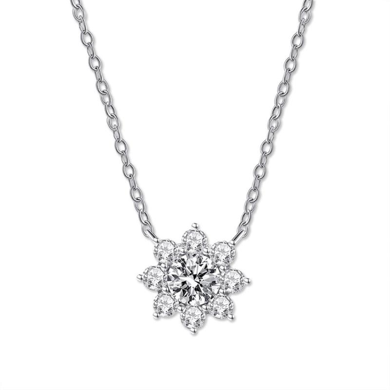 925 Sterling Silver Charming Flower Created Moissanite Diamonds Pendant Necklaces Fine Jewelry Necklace Gift for Women Wholesale
925 Sterling Silver Charming Flower Created Moissanite Diamonds Pendant Necklaces Fine Jewelry Necklace Gift for Women Wholesale