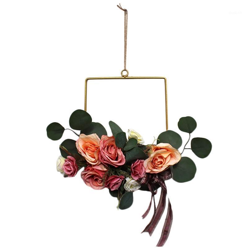 Floral Hoop Wreath Artificial Rose Flower and Green Leaf Hanging Hoop Wreath for Front Door Wedding Home Decor1, Deep pink
Floral Hoop Wreath Artificial Rose Flower and Green Leaf Hanging Hoop Wreath for Front Door Wedding Home Decor1, Deep pink