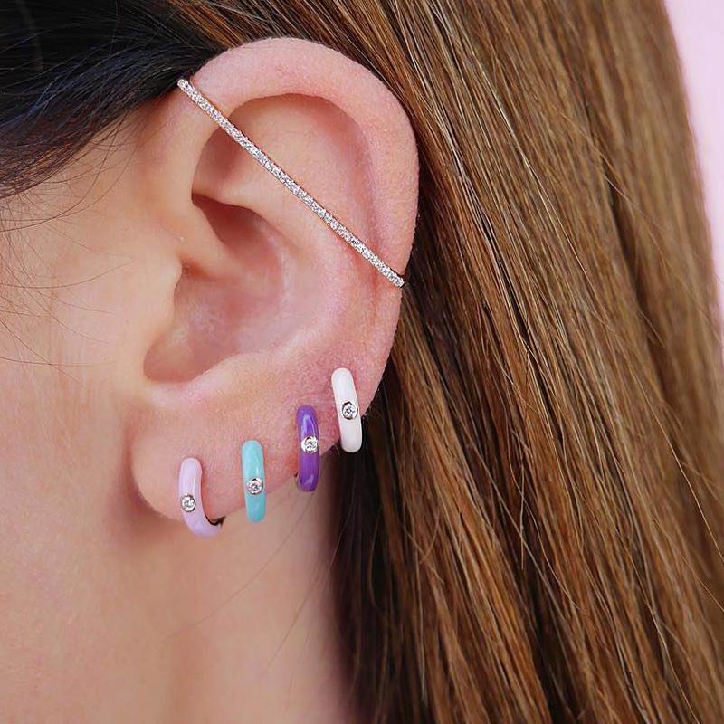 New Arrival Women Piercing Earring Shinny Red Round Circle Huggies Hoop Earrings Gold Color Girls Statement Fashion CZ Jewelry
New Arrival Women Piercing Earring Shinny Red Round Circle Huggies Hoop Earrings Gold Color Girls Statement Fashion CZ Jewelry