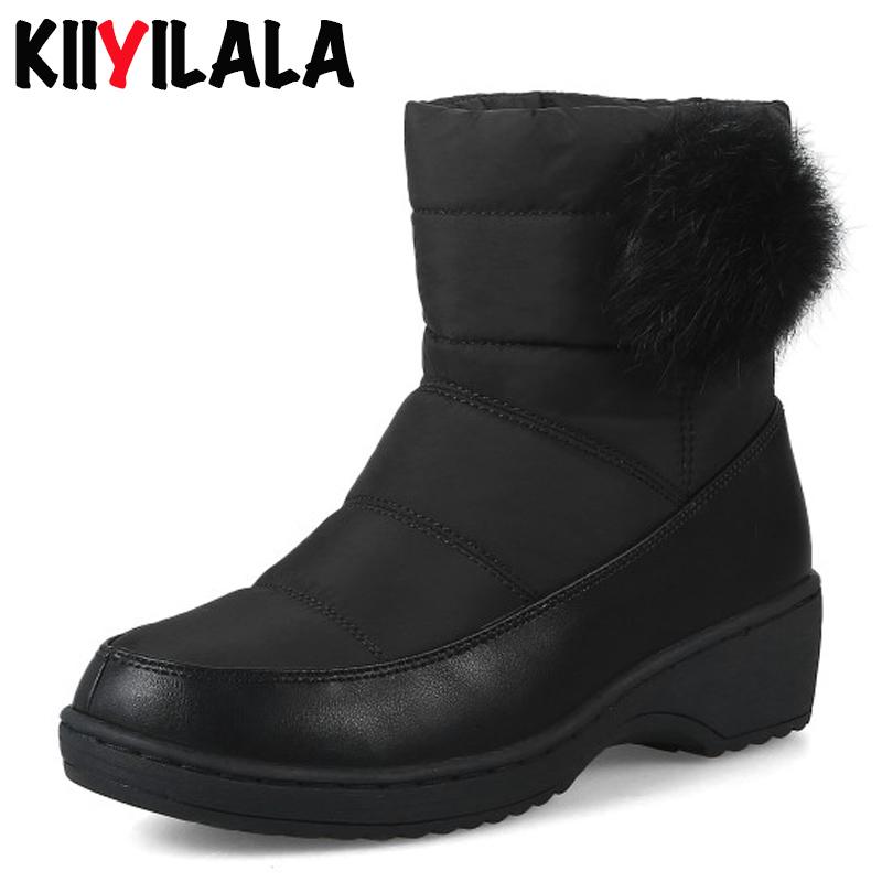 Kiiyilala Slip-on Snow Boots Women Cotton Shoes Non-slip Round Toe Hair Ball Woman Winter Plush Shoes Short Boots Big Size 35-44, Black
Kiiyilala Slip-on Snow Boots Women Cotton Shoes Non-slip Round Toe Hair Ball Woman Winter Plush Shoes Short Boots Big Size 35-44, Black