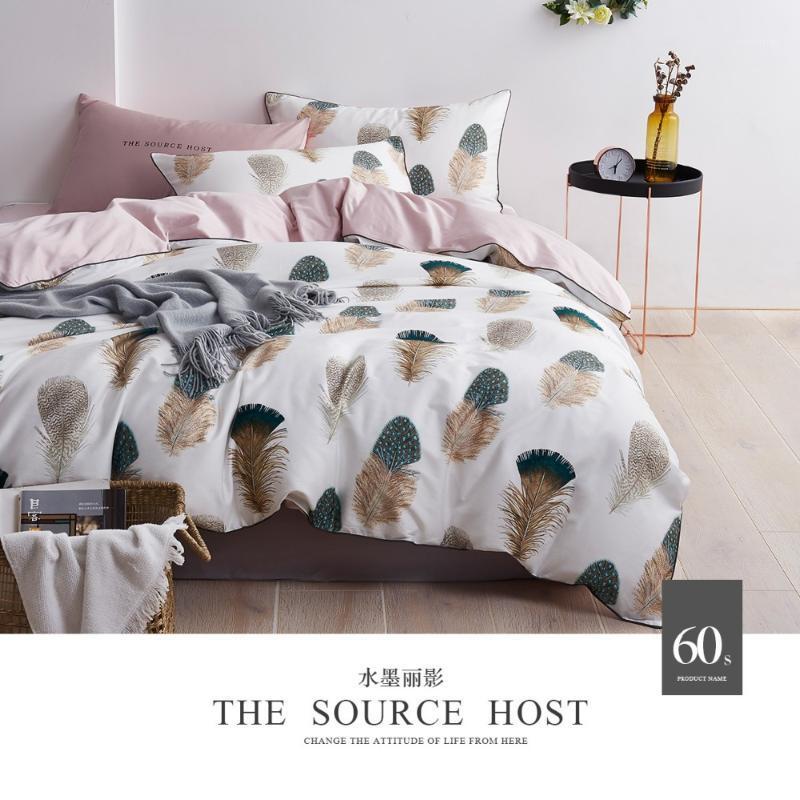 60S egyptian cotton bed linen 4pcs feathers printed bedding set cotton bed sheet set quilt duvet covers shams double queen size1, 20
60S egyptian cotton bed linen 4pcs feathers printed bedding set cotton bed sheet set quilt duvet covers shams double queen size1, 20