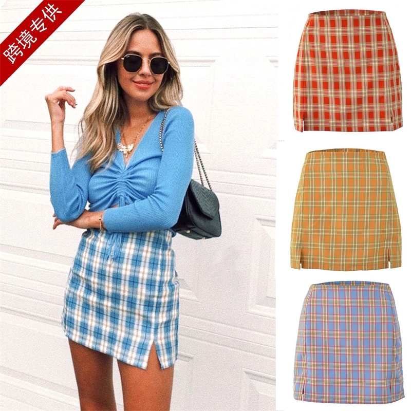 High Waist Plaid Side Slit Bodycon Mini Skirt Women Bottoms Streetwear Casual A Line Basic Ladies Sheath Skirts Y200326, Purple
High Waist Plaid Side Slit Bodycon Mini Skirt Women Bottoms Streetwear Casual A Line Basic Ladies Sheath Skirts Y200326, Purple