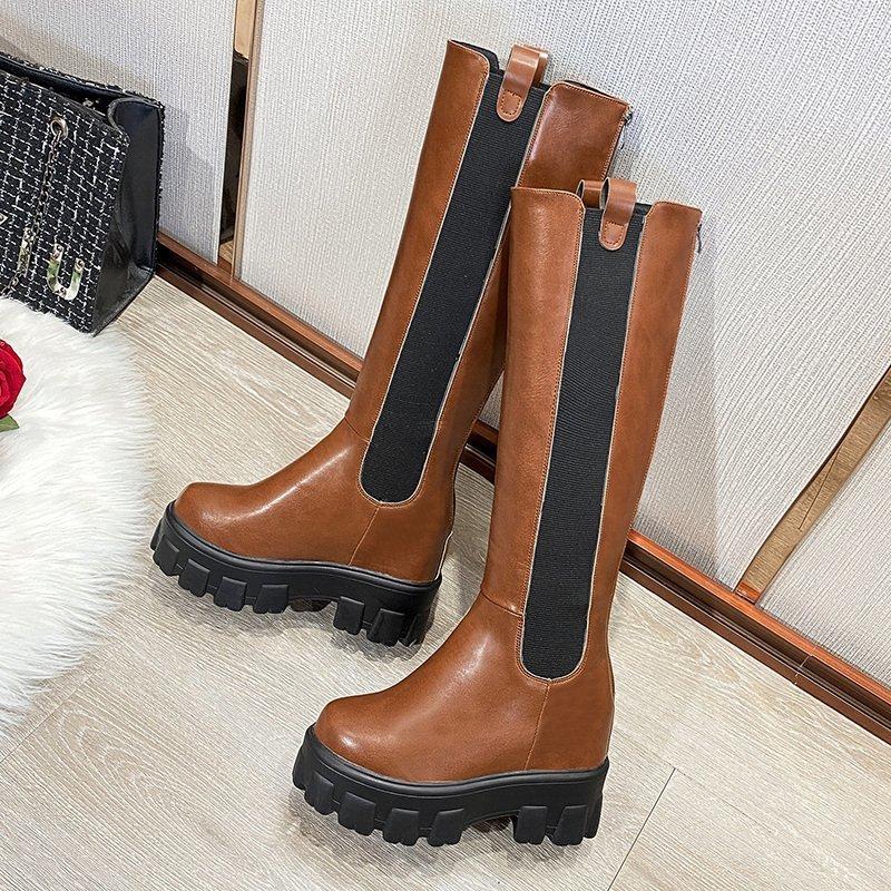 Fashion Zipper Women Knight Boots Round Toe PU Warm Women High Long Boots Rubber Thick Heels Knee-high Shoes Autumn, Beige
Fashion Zipper Women Knight Boots Round Toe PU Warm Women High Long Boots Rubber Thick Heels Knee-high Shoes Autumn, Beige