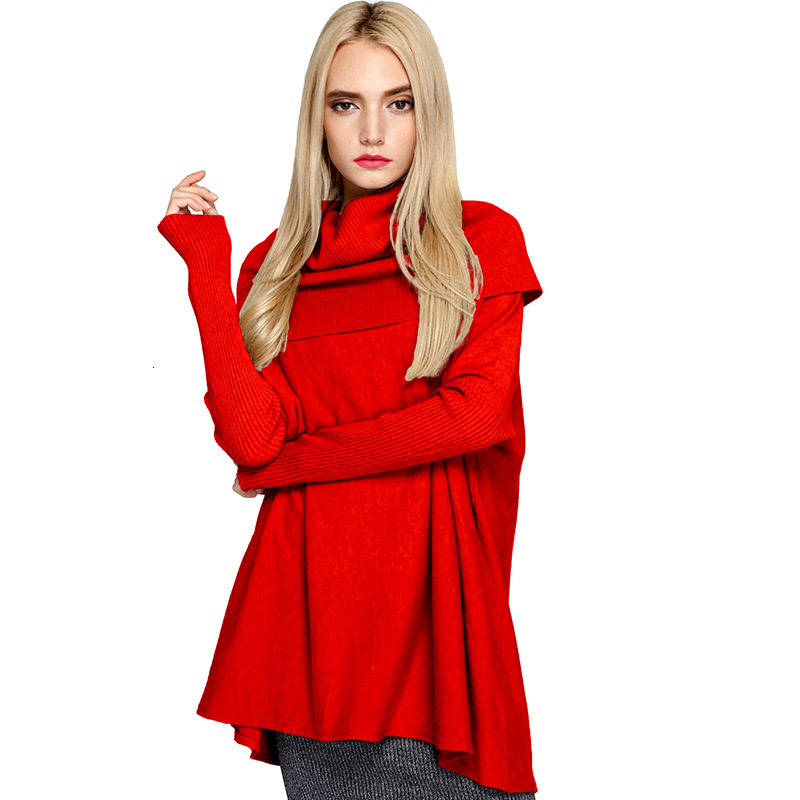 2021 New Turtlneck Knitted Women Poncho Bat Sleeve Autumn Winter Female Pullover Sweater Side Split Capes Cloak 0iku, Gray
2021 New Turtlneck Knitted Women Poncho Bat Sleeve Autumn Winter Female Pullover Sweater Side Split Capes Cloak 0iku, Gray