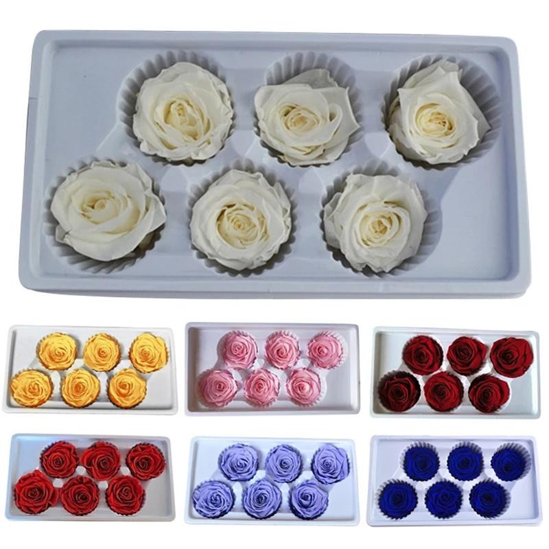 Decorative Flowers & Wreaths 6Pcs Eternal Flower 5-6cm Preserved Rose Box Immortal High Quality Wedding Home Party Decoration
Decorative Flowers & Wreaths 6Pcs Eternal Flower 5-6cm Preserved Rose Box Immortal High Quality Wedding Home Party Decoration