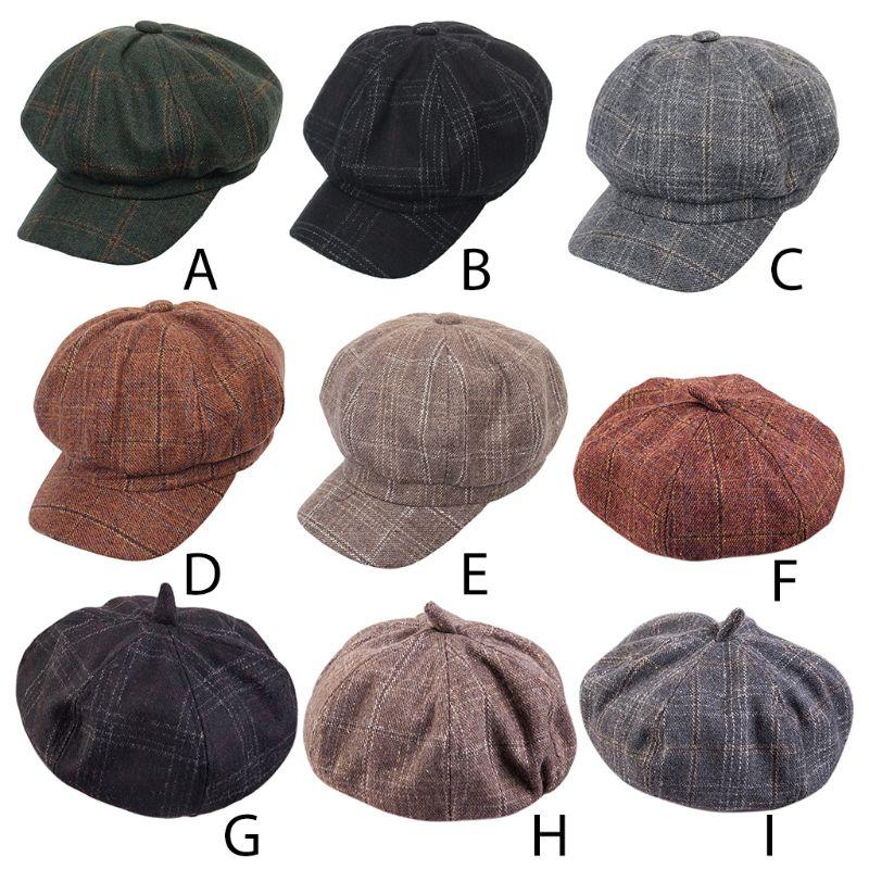 Fashion Women Men Winter Autumn Retro Felt Plaid Print Beret Cap Classic Newsboy Flat Elastic Octagonal Painter Pumpkin Hat
Fashion Women Men Winter Autumn Retro Felt Plaid Print Beret Cap Classic Newsboy Flat Elastic Octagonal Painter Pumpkin Hat