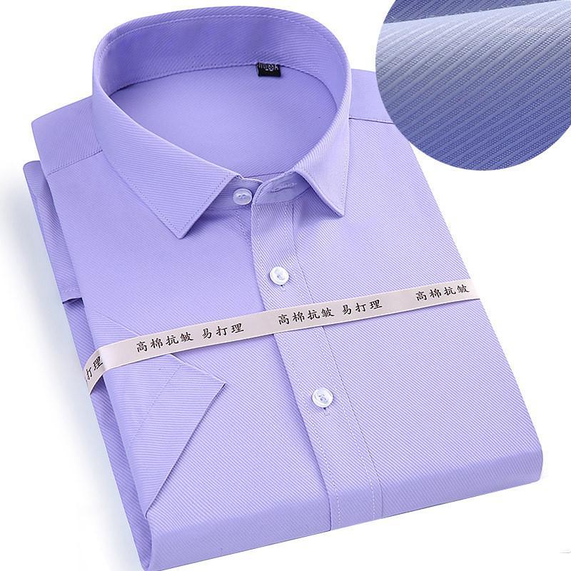 2020 Summer Men Twill Pure Color Dress Shirts Short Sleeve Slim Fit Formal Business Male Social Shirts Professional Wear1, 8010
2020 Summer Men Twill Pure Color Dress Shirts Short Sleeve Slim Fit Formal Business Male Social Shirts Professional Wear1, 8010