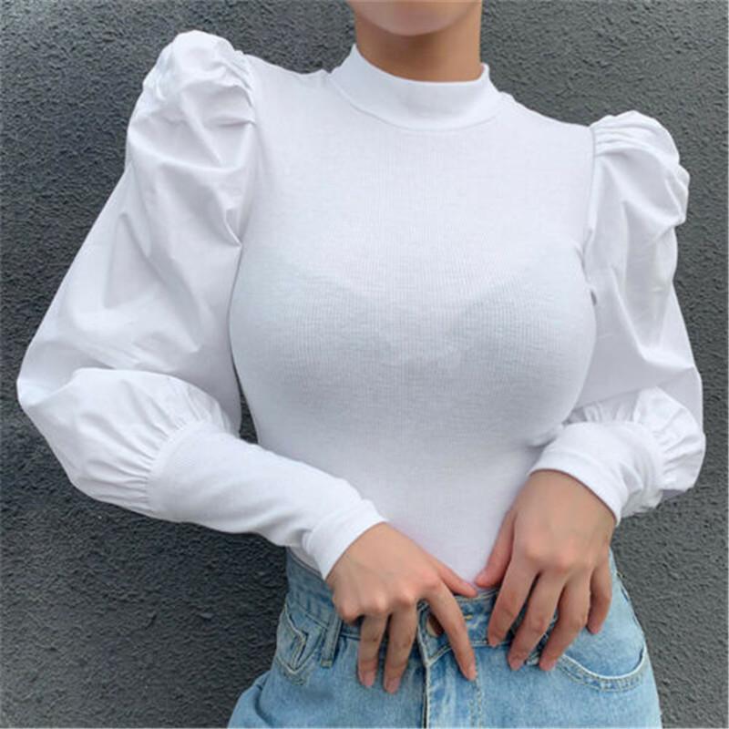 2020 Korean Style Puff Long Sleeve Women Autumn Winter Blouse Office Elegant Lady Solid O-neck Tee Top Streetwear Mujer Top, Black
2020 Korean Style Puff Long Sleeve Women Autumn Winter Blouse Office Elegant Lady Solid O-neck Tee Top Streetwear Mujer Top, Black
