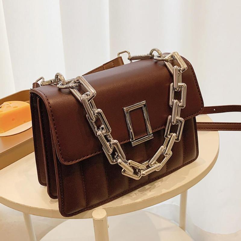 Thick Chain Square Tote Bag 2021 Fashion New High quality PU Leather Women's Designer Handbag Portable Shoulder Messenger Bag, Black
Thick Chain Square Tote Bag 2021 Fashion New High quality PU Leather Women's Designer Handbag Portable Shoulder Messenger Bag, Black