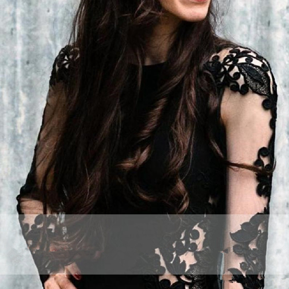 Black Gothic Mermaid Wedding Dress 2021 Hochzeit Sheer Illusion Vintage Satin country Bridal Dress Tulle Long Wedding Gowns