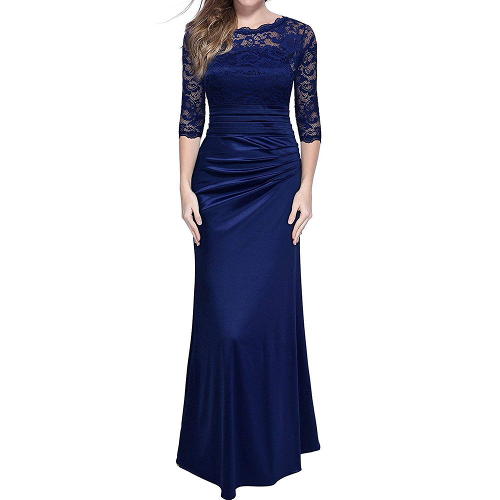 Elegant Mermaid Black Lace Long Evening Dresses Three Quarter Sleeve Lace Applique Robe De Soiree Longue Formal Evening Gown LJ201224, Navy blue
Elegant Mermaid Black Lace Long Evening Dresses Three Quarter Sleeve Lace Applique Robe De Soiree Longue Formal Evening Gown LJ201224, Navy blue