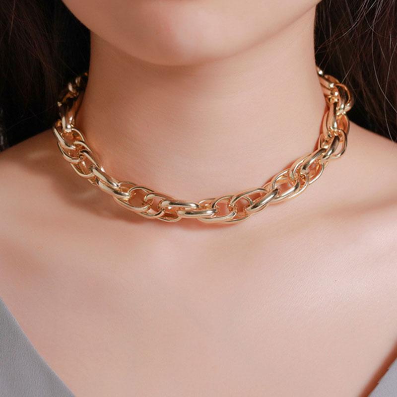 Exaggerate Metal Necklace Punk Ladies Choker Necklace Simple Metal Thick Chain Fashion Jewelry Gifts Women
Exaggerate Metal Necklace Punk Ladies Choker Necklace Simple Metal Thick Chain Fashion Jewelry Gifts Women