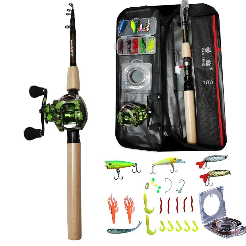 1.8m Casting Fishing Rod Combo and Reel Full Kit Baitcasting Fishing Reel Gear Pole Set 100M PE Line Lure Kit
1.8m Casting Fishing Rod Combo and Reel Full Kit Baitcasting Fishing Reel Gear Pole Set 100M PE Line Lure Kit