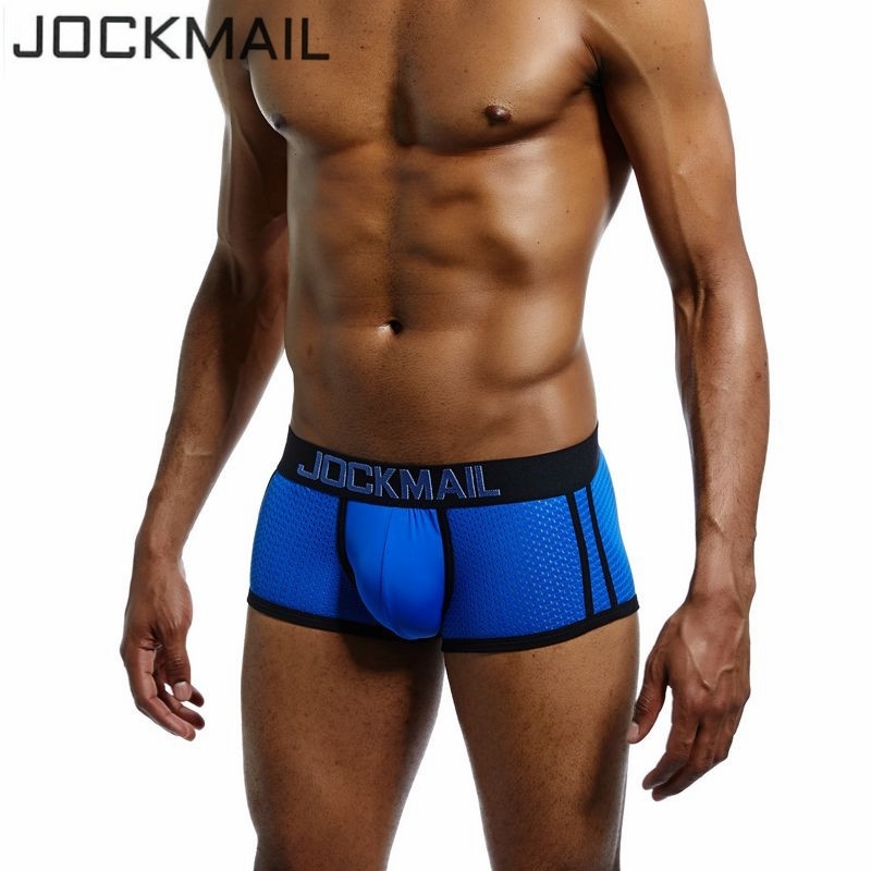 JOCKMAIL Brand 4 Packs Boxer Men Mesh U Pouch ice silk Gay Underwear Sexy Underpants Cueca Male Panties Trunks Boxer shorts Y200415, Blue
JOCKMAIL Brand 4 Packs Boxer Men Mesh U Pouch ice silk Gay Underwear Sexy Underpants Cueca Male Panties Trunks Boxer shorts Y200415, Blue