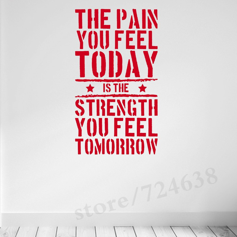 The Pain you Feel Today Home Gym Motivational Wall Decal Quote Fitness Strength Workout Wall Stickers Wall Art For Kids Rooms L8414405