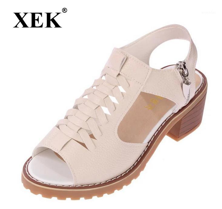 XEK Vintage Elegant Mid Square Heel Women's Sandals Summer Style Peep Toe Cross Tied Side Zip Design Shoes Woman WFQ131, Black
XEK Vintage Elegant Mid Square Heel Women's Sandals Summer Style Peep Toe Cross Tied Side Zip Design Shoes Woman WFQ131, Black