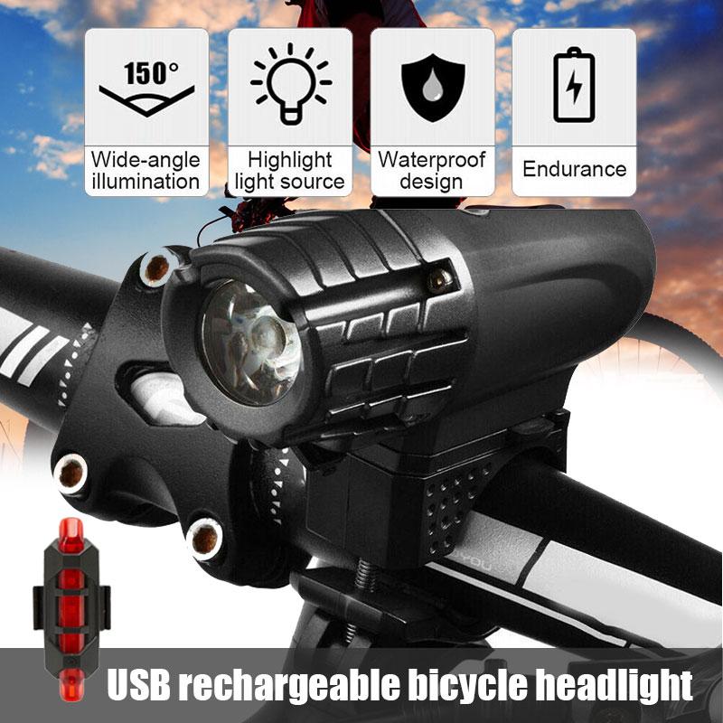 USB Rechargeable LED Bike Headlight or Cycle Bicycle Front Back Rear Tail Light H7JP
USB Rechargeable LED Bike Headlight or Cycle Bicycle Front Back Rear Tail Light H7JP