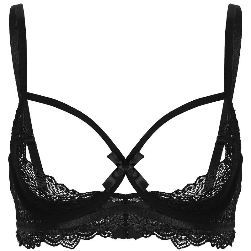 Alvivi Women's Crotchless Bra Push Up Bra Bustier Lace Tops Underwire Breast Free Tops Brassiere Sexy Erotic Underwear, Black
Alvivi Women's Crotchless Bra Push Up Bra Bustier Lace Tops Underwire Breast Free Tops Brassiere Sexy Erotic Underwear, Black
