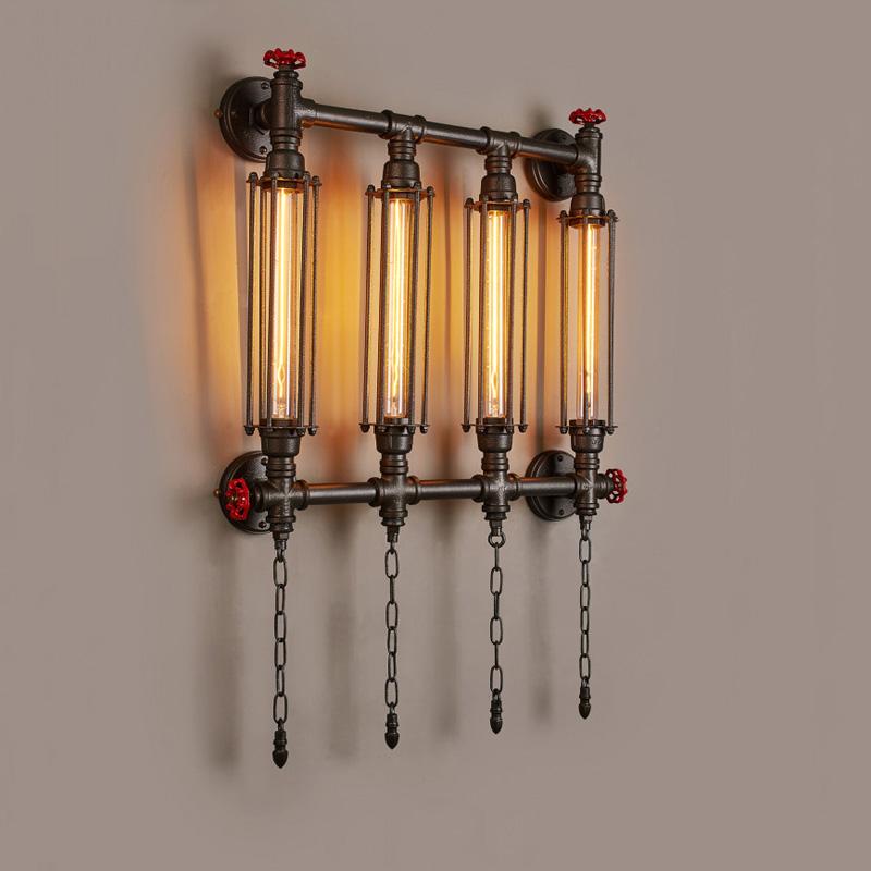 Industry wind amercian style pipe wall lamp vintage E27 light corridor aisle living room restaurant bar club pub cafe light bra
Industry wind amercian style pipe wall lamp vintage E27 light corridor aisle living room restaurant bar club pub cafe light bra