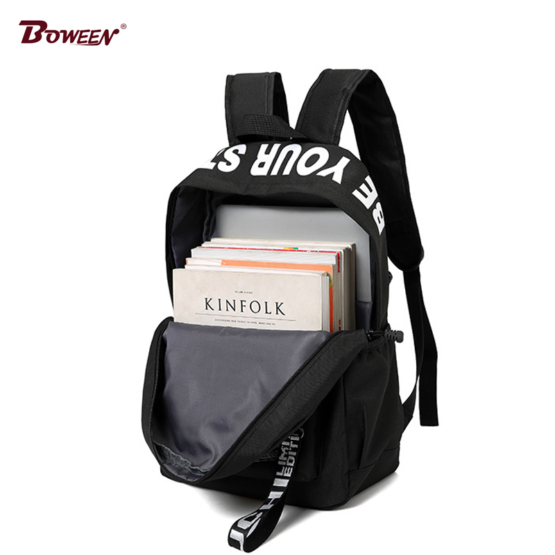 school bags for teenage girls Student BagPack Black Teens Men Women Backpack Schoolbag Female back pack LJ201029