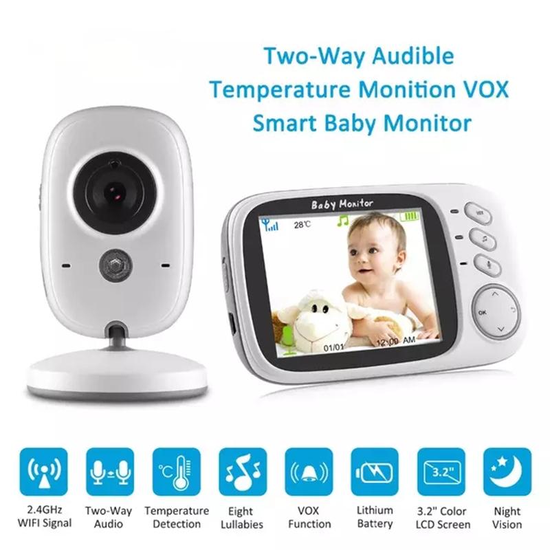 VB603 baby monitor 2.4GHz 3.2inch LCD Display Wireless babyfoon Monitor Night Vision Temperature Monitoring XF808 3.5inch camera
VB603 baby monitor 2.4GHz 3.2inch LCD Display Wireless babyfoon Monitor Night Vision Temperature Monitoring XF808 3.5inch camera