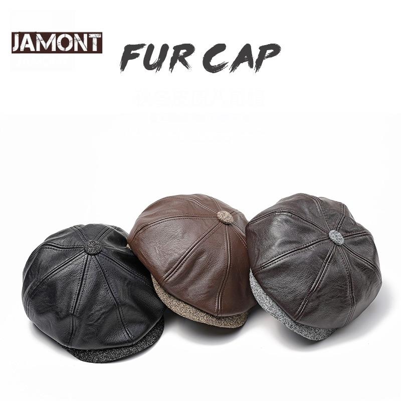 JAMONT New Autumn Winter PU Leather Hat Newsboy Cap Men Beret Fashion Octagonal Hats Outdoor Men's Caps Gorras Casquette
JAMONT New Autumn Winter PU Leather Hat Newsboy Cap Men Beret Fashion Octagonal Hats Outdoor Men's Caps Gorras Casquette