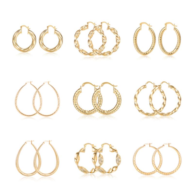 Hoop & Huggie Gold Alloy Drop Earrings For Women Exaggeration Simple Fashion Jewelry Accessories Female Vintage Circle 2021
Hoop & Huggie Gold Alloy Drop Earrings For Women Exaggeration Simple Fashion Jewelry Accessories Female Vintage Circle 2021