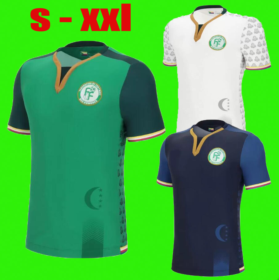 2022 2023 The Comoros soccer jersey 22 23 home green away white third blue Faïz Selemani El Fardou Ben Youssouf M'Changama Fouad Bachirou football shirts, Kit
2022 2023 The Comoros soccer jersey 22 23 home green away white third blue Faïz Selemani El Fardou Ben Youssouf M'Changama Fouad Bachirou football shirts, Kit