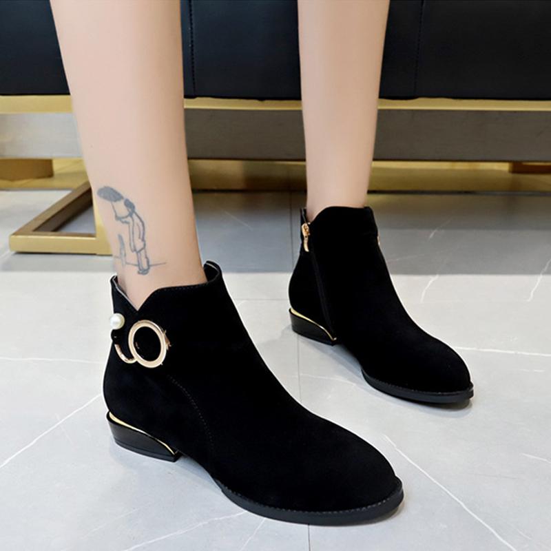 Warm Short Plush Ankle Boots Women Buckle Ladies Square Low Heels Shoes Female Zipper PU Leather Winter Comfort Elegant Boots, Black
Warm Short Plush Ankle Boots Women Buckle Ladies Square Low Heels Shoes Female Zipper PU Leather Winter Comfort Elegant Boots, Black
