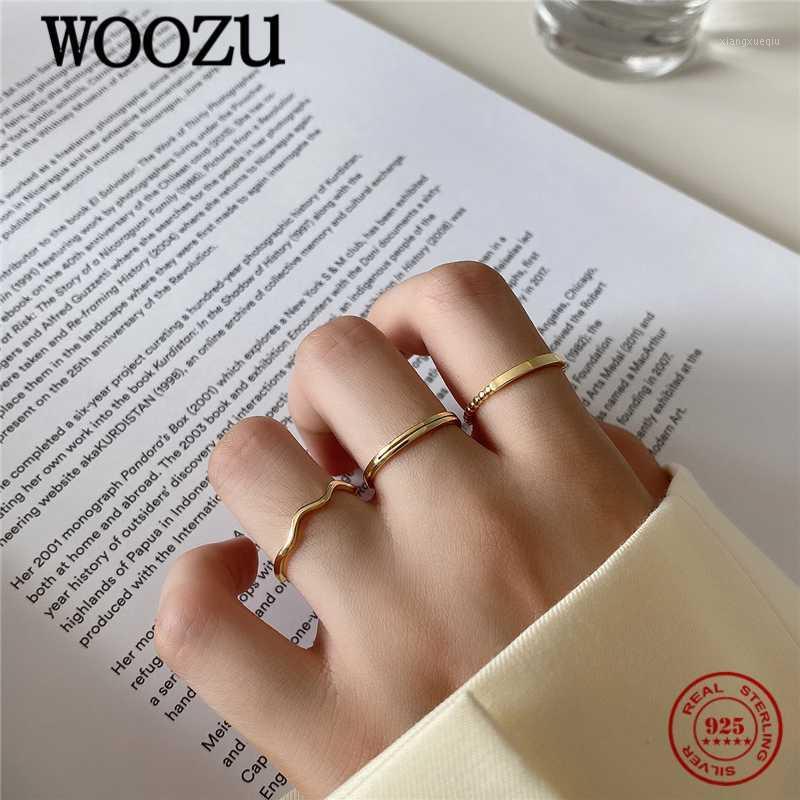 Cluster Rings WOOZU Genuine 925 Sterling Silver Simple Golden Wave Open Finger For Women Party French Punk Hip Hop Unisex Jewelry Gifts, Golden;silver
Cluster Rings WOOZU Genuine 925 Sterling Silver Simple Golden Wave Open Finger For Women Party French Punk Hip Hop Unisex Jewelry Gifts, Golden;silver