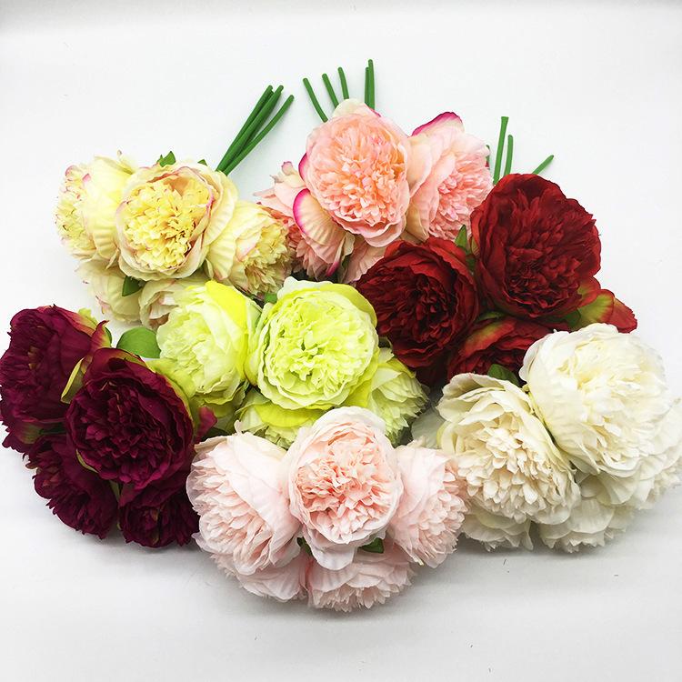 1 Bouquet 5 Heads Artificial Peony Bouquet Fake Silk Flowers Peonies for Wedding Bride Peony DIY Party Decorative Wreath, Ivory
1 Bouquet 5 Heads Artificial Peony Bouquet Fake Silk Flowers Peonies for Wedding Bride Peony DIY Party Decorative Wreath, Ivory