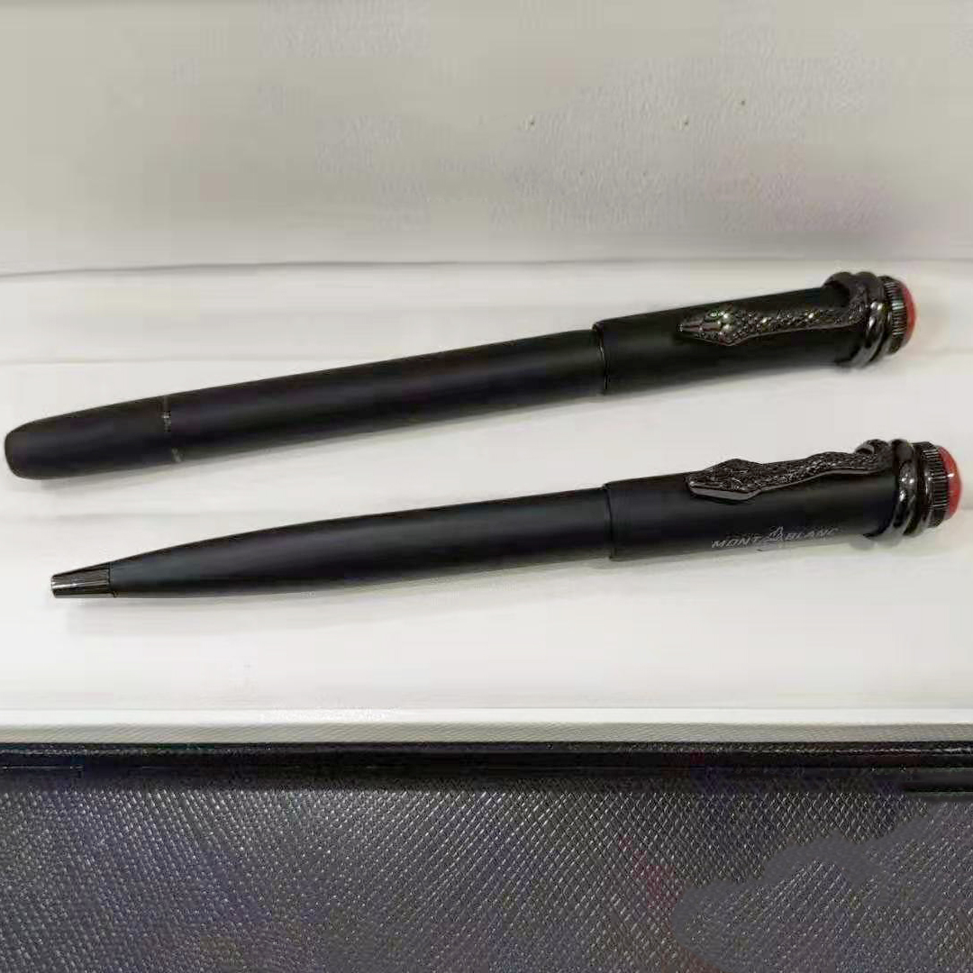 Limited edition Inheritance series Matte Black Rollerball pen Ballpoint pen Fountain pens Write Delicate snake clip with Monte Branding top2
Limited edition Inheritance series Matte Black Rollerball pen Ballpoint pen Fountain pens Write Delicate snake clip with Monte Branding top2