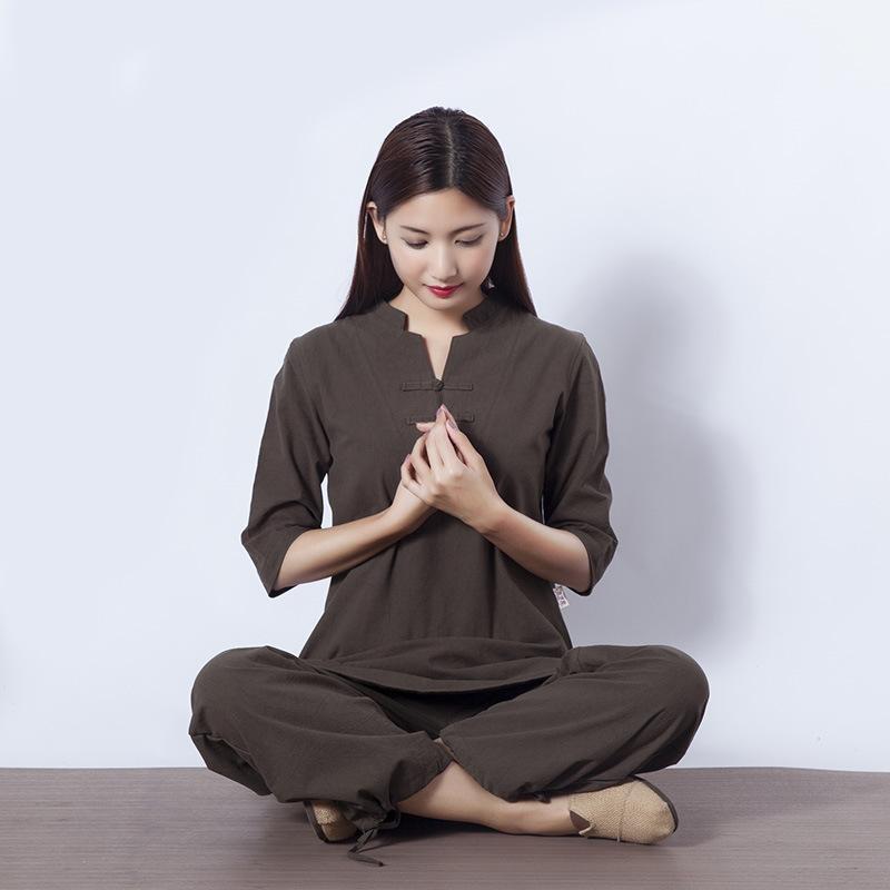 Cotton and Linen Meditation Yoga Clothes New Fitness Clothes Outdoor Sports Female Jushi Meditation Tai Chi Suit1, White
Cotton and Linen Meditation Yoga Clothes New Fitness Clothes Outdoor Sports Female Jushi Meditation Tai Chi Suit1, White
