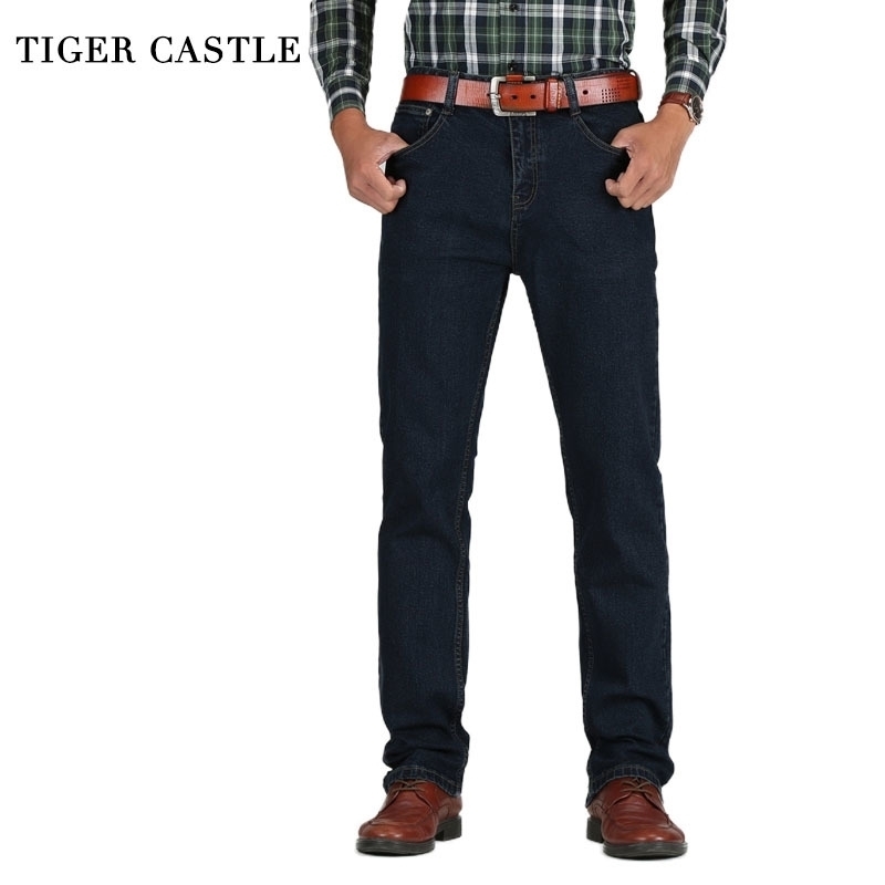 TIGER CASTLE Mens High Waist Jeans Cotton Thick Classic Stretch Jeans Black Blue Male Denim Pants Spring Autumn Men Overalls 201111
TIGER CASTLE Mens High Waist Jeans Cotton Thick Classic Stretch Jeans Black Blue Male Denim Pants Spring Autumn Men Overalls 201111