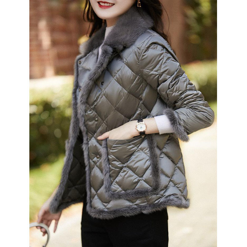 Parka Women Plus Size Padded Coat Winter Down Cotton Padded Clothes Artificial Mink Hair Splicing Warm Parkas Jackets Woman 201214