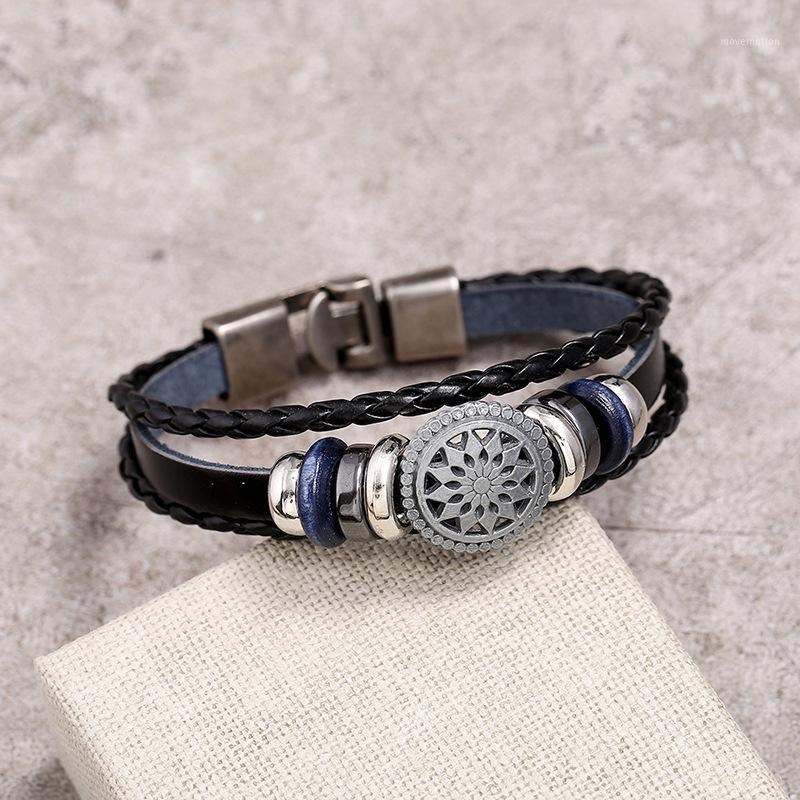 gothic Punk Jewelry Retro Leather Bracelet for Men Women fashion Jewelry Handmade for men women1
