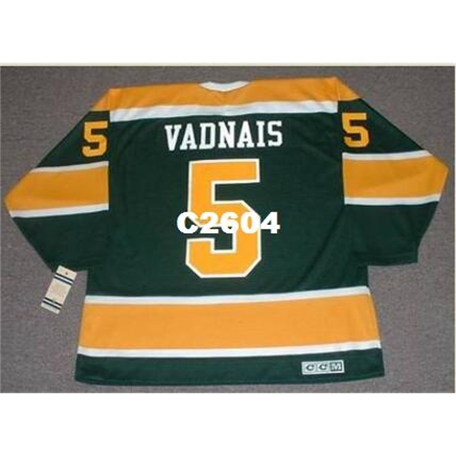 Mens #5 CAROL VADNAIS California Golden Seals 1971 CCM Vintage RETRO Home Hockey Jersey or custom any name or number retro Jersey, Green
Mens #5 CAROL VADNAIS California Golden Seals 1971 CCM Vintage RETRO Home Hockey Jersey or custom any name or number retro Jersey, Green