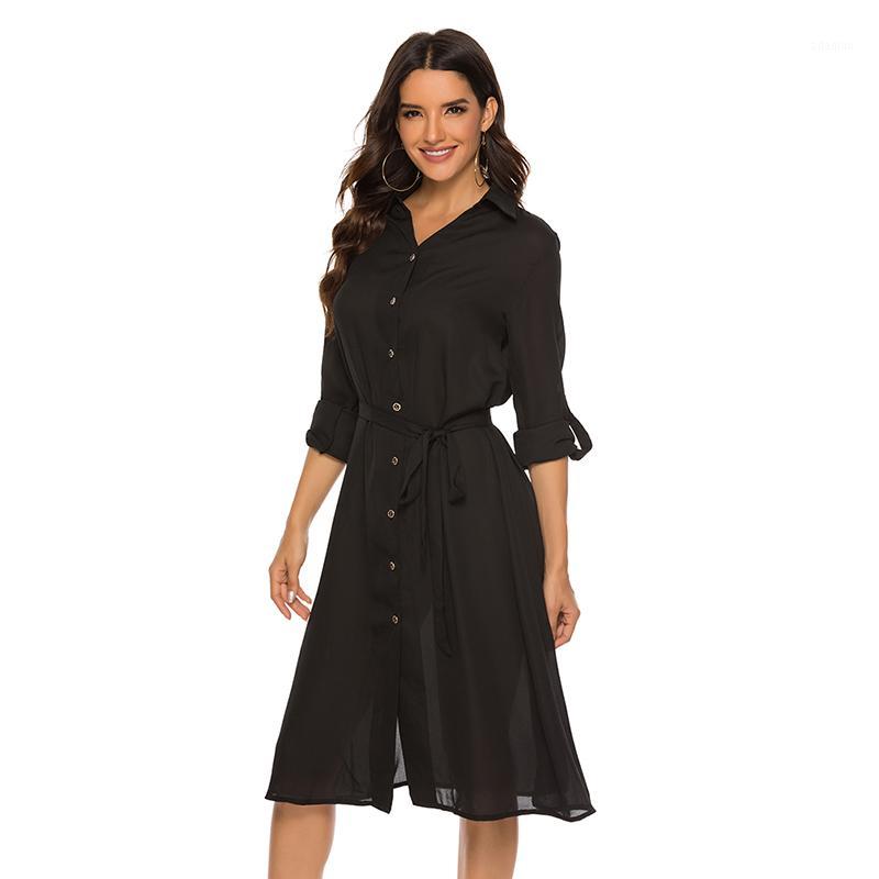 2020 Summer Chiffon Boho Beach Dresses Women Casual Solid Color Lace Up Long Sleeve Button Party Dress Vestidos1, Black
2020 Summer Chiffon Boho Beach Dresses Women Casual Solid Color Lace Up Long Sleeve Button Party Dress Vestidos1, Black