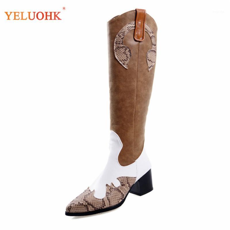 34-42 Knee High Boots Women Big Size Winter Boots Women Plush Warm Winter Shoes1, Black