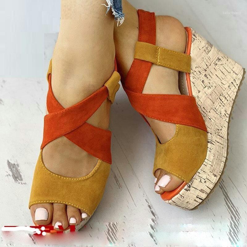 2020 Wedges Sandals Women Summer High Heels Open Toe Ladies Shoes Mixed Colors Cross Strappy Platform Gladiator Female Sandals1, Green
2020 Wedges Sandals Women Summer High Heels Open Toe Ladies Shoes Mixed Colors Cross Strappy Platform Gladiator Female Sandals1, Green