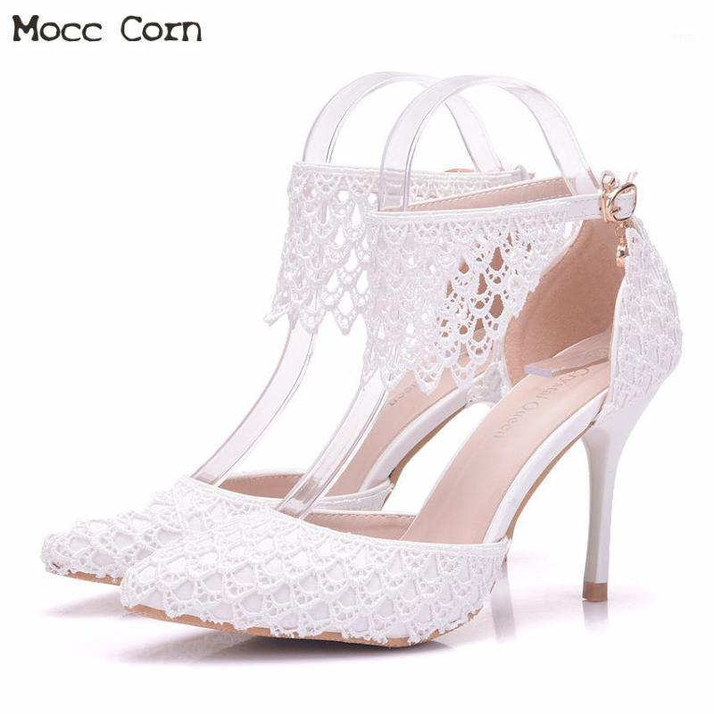 White Lace Pointed Women's Wedding Shoes Female Sexy High Heels Shoe Shallow Mouth Party Buckle Bride Shoes Plus Size 40 41 421
White Lace Pointed Women's Wedding Shoes Female Sexy High Heels Shoe Shallow Mouth Party Buckle Bride Shoes Plus Size 40 41 421